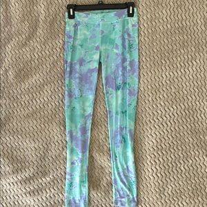 SO Blue and Purple Tie-Dye Leggings